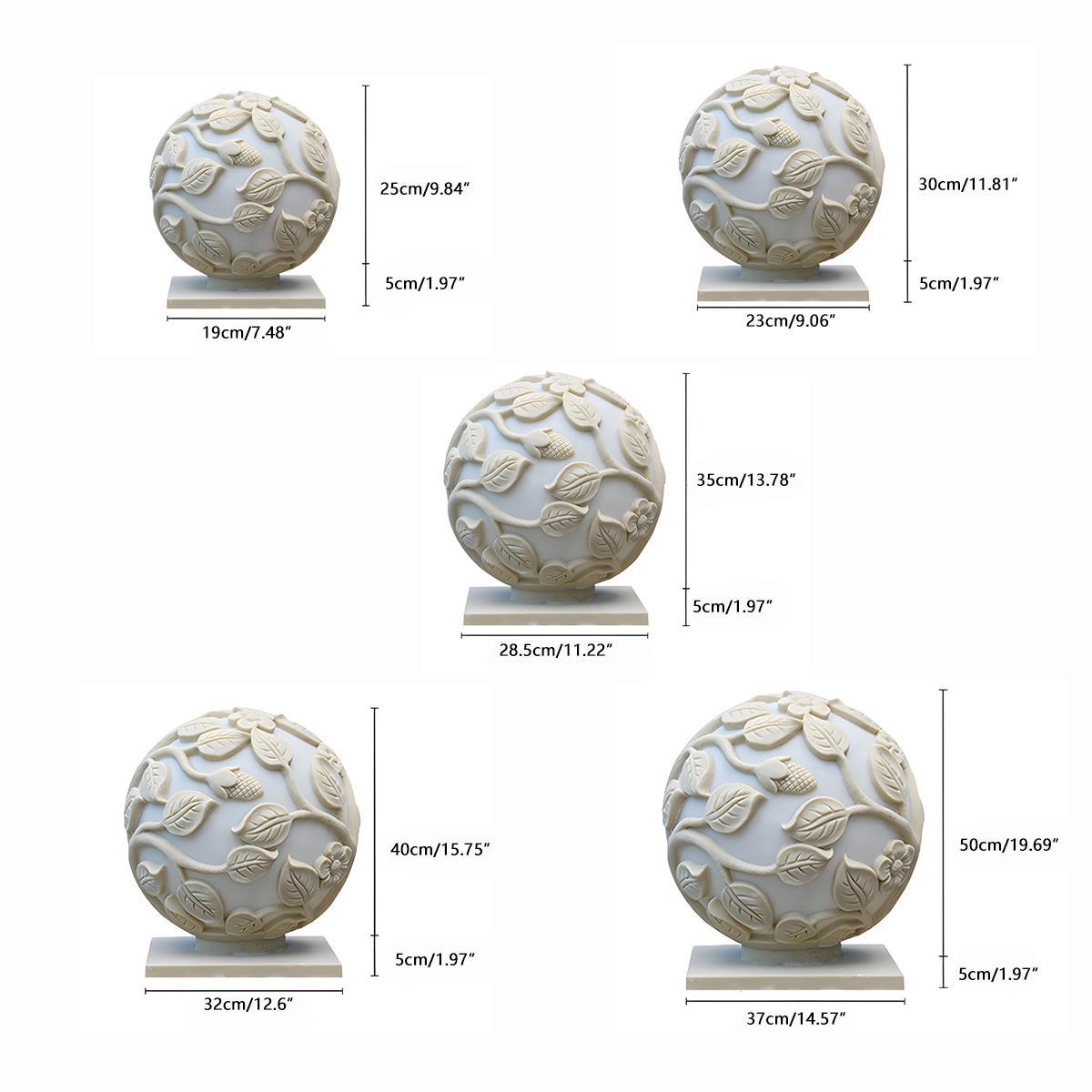 Waterproof Globe Hollow Leaves LED Outdoor Post Lights