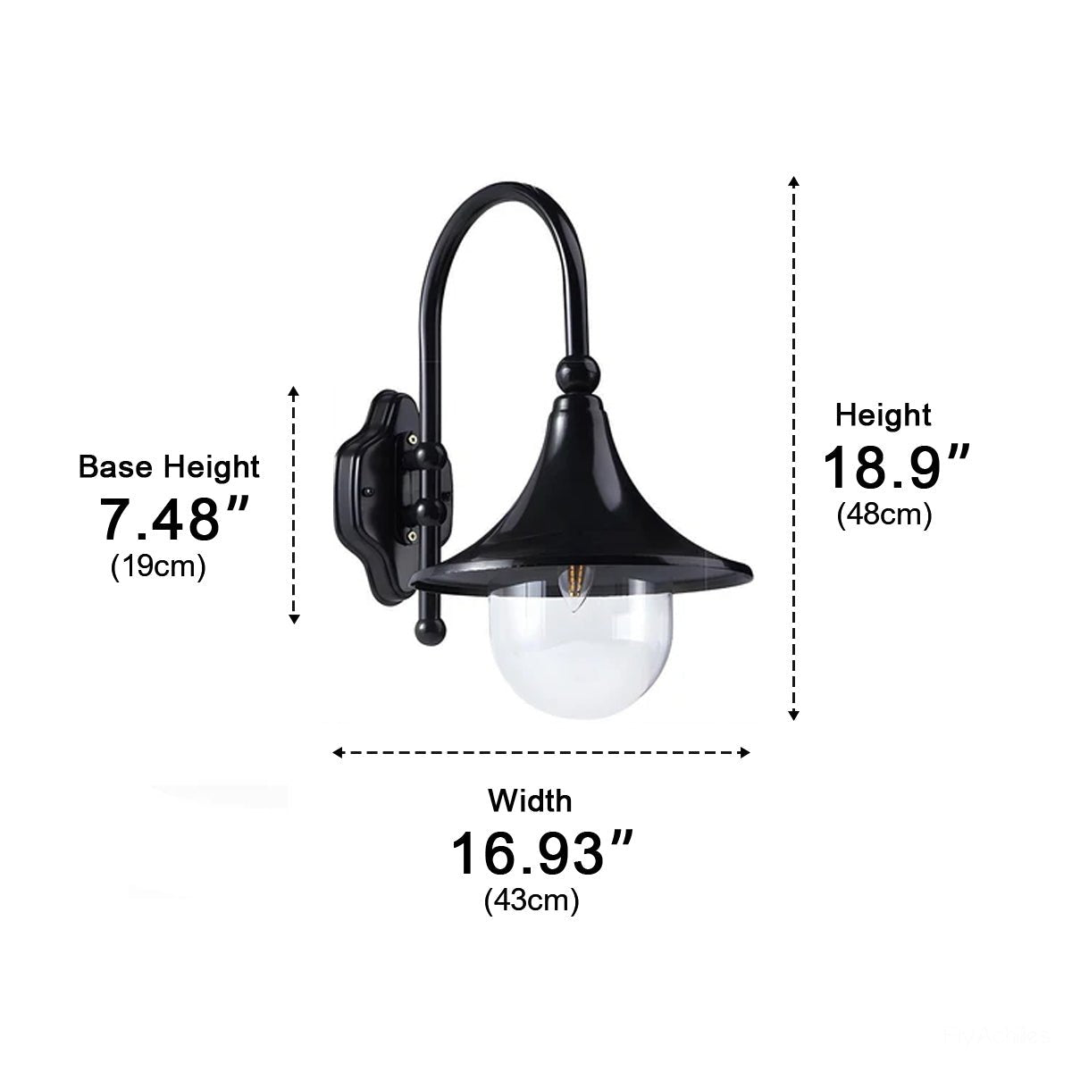 Waterproof Vintage Horn Shape Outdoor LED Wall Lights