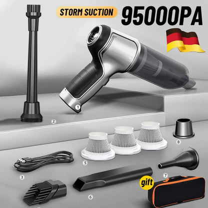 Cordless Car Vacuum Cleaner 95000Pa Portable 4000mAh
