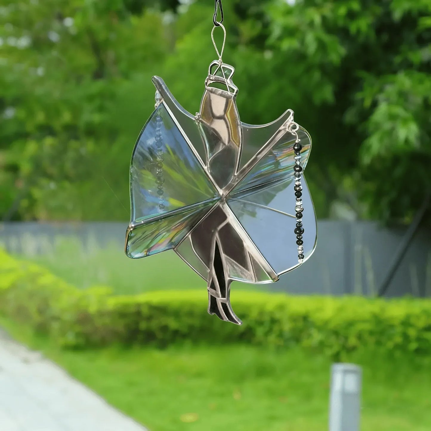 Stained Glass Sun Catcher Handmade Acrylic Dancing King Spinner Memphis Melody Window Decor Fall 2025 Gift