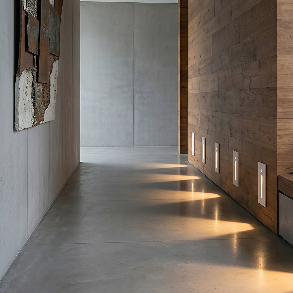 Modern Waterproof White Rectangle LED Waterproof Recessed Stair Lights Step Lights