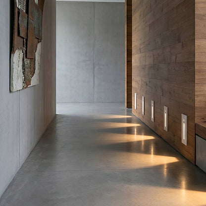Modern Waterproof White Rectangle LED Waterproof Recessed Stair Lights Step Lights