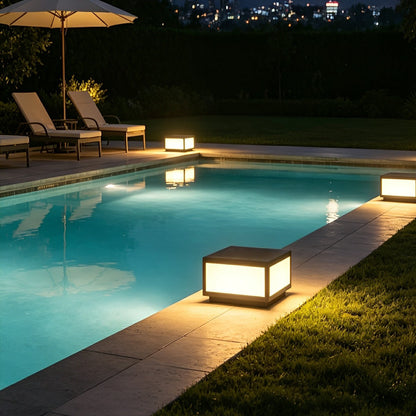 Modern Waterproof LED Fence Outdoor Post Cap Light