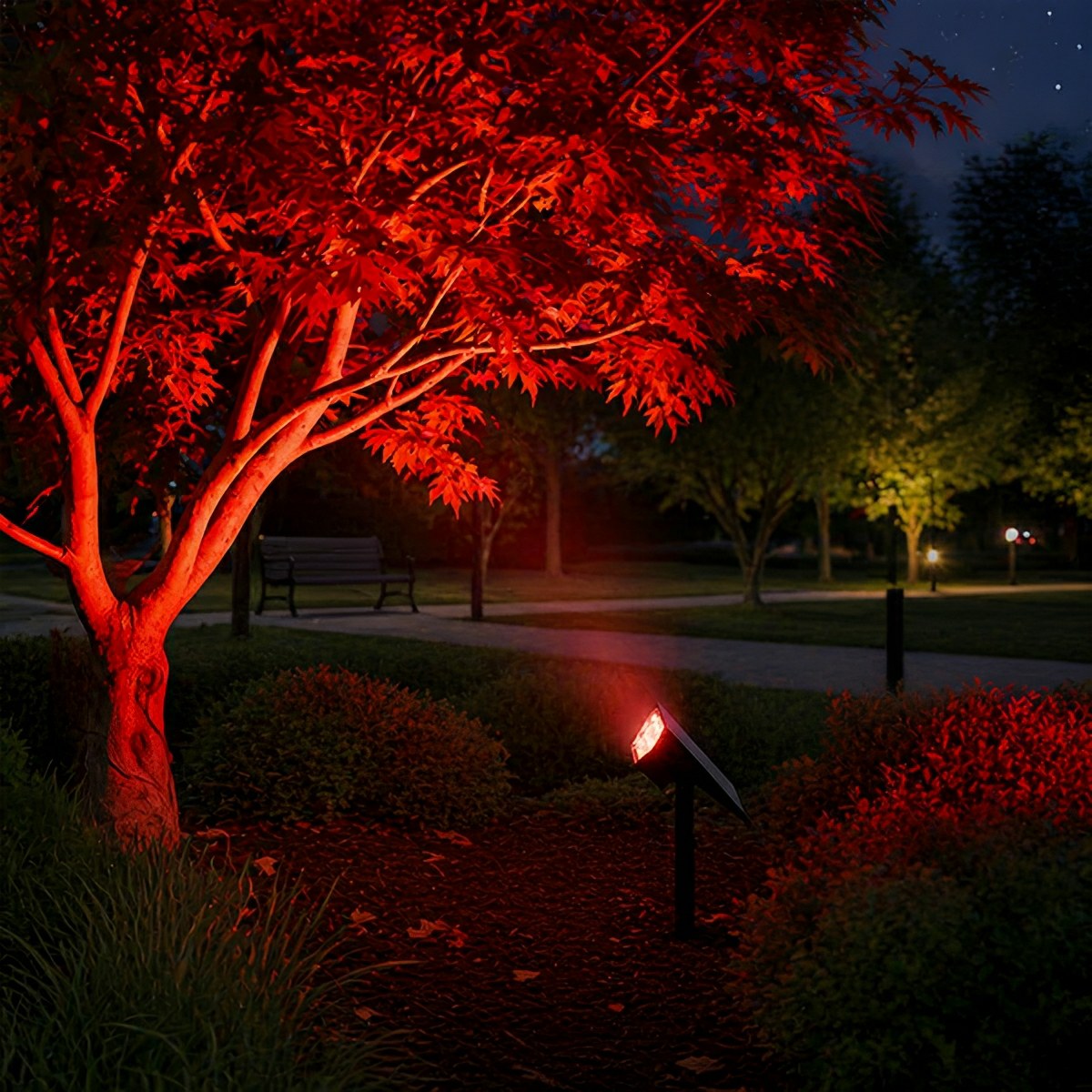 Waterproof Solar LED Adjustable Modern Outdoor Landscape Tree Spotlight
