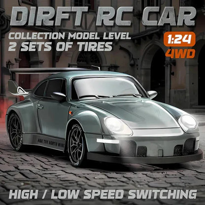 RC Car 4WD LED Lights Retro Drift Master Style High Traction Night Racing Fall 2025 Gift Idea