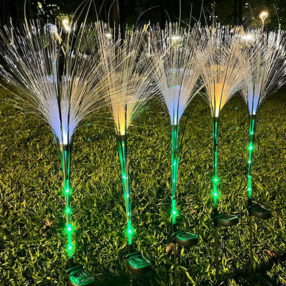 10pcs Solar Waterproof Simulated Reed Fiber Optic Outdoor Lawn Lights - Flare Shack