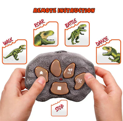 Remote Control T Rex Dinosaur LED Light Up Walking Roaring Toy For Kids Fall 2025 Gift