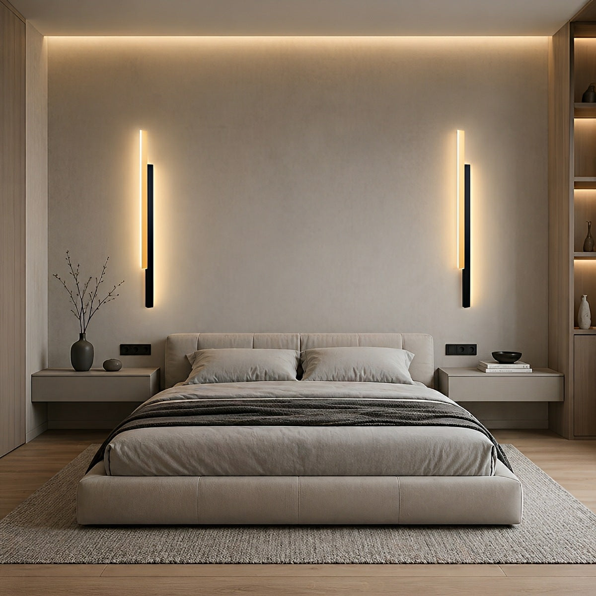 Nordic Minimalist Double Long Strip LED Wall Lamp