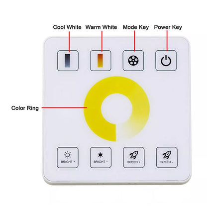 12/24V 10A LED Light Dimmer Wall Switch Controller For LED Flexible Linear Light