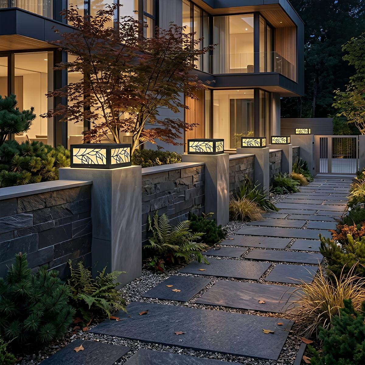 Waterproof Modern Square LED Outdoor Deck Post Lights Pillar Light