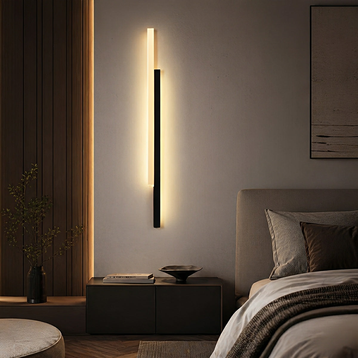 Nordic Minimalist Double Long Strip LED Wall Lamp
