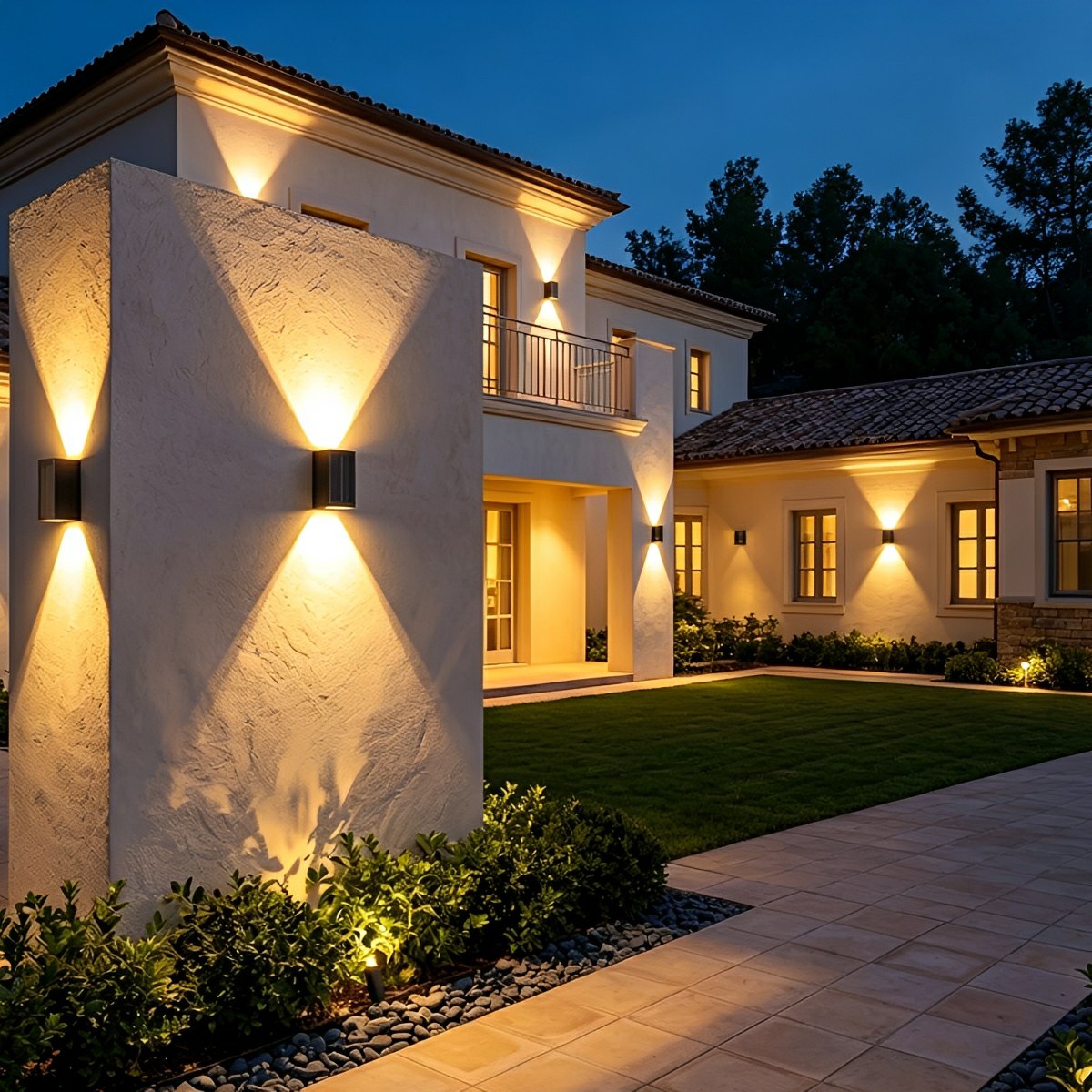 Rectangular Waterproof Up and Down Lights LED Modern Wall Sconce Lighting