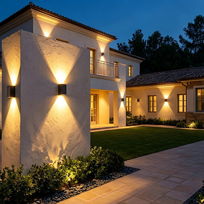 Rectangular Waterproof Up and Down Lights LED Modern Wall Sconce Lighting