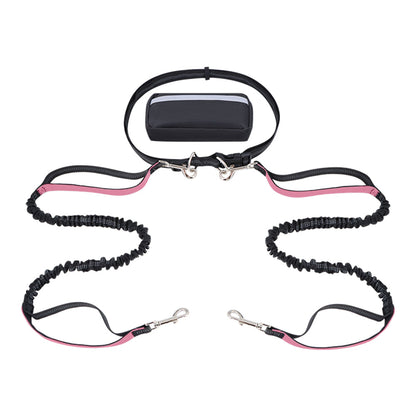 Dog Leash Double-Handle Hands-Free Bungee Reflective Walking Leash Fall 2025 Safe Control