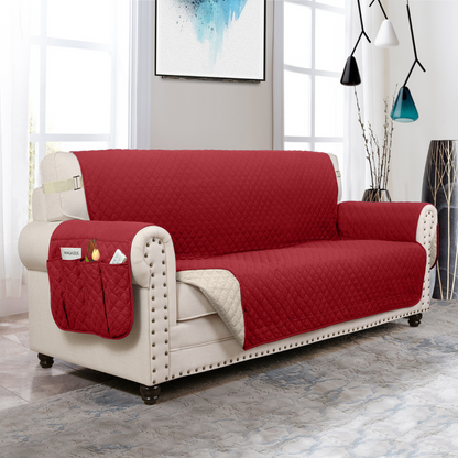 Couch Cover Furniture Protector With Side Pockets And Back Straps Reversible Colors Fall 2025 Pet Friendly