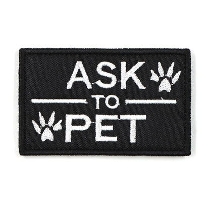 Service Dog Patch Black Harness Label Hook And Loop Fasteners Fall 2025 Easy On Off For Quick Identification