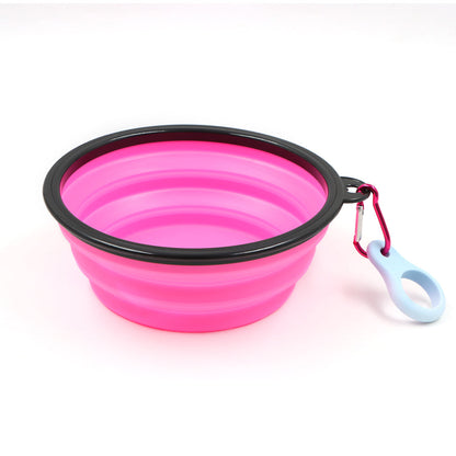 Collapsible Travel Bowl With Clip Silicone Dog Bowl Portable Pet Hydration For Travel 2025 Holiday