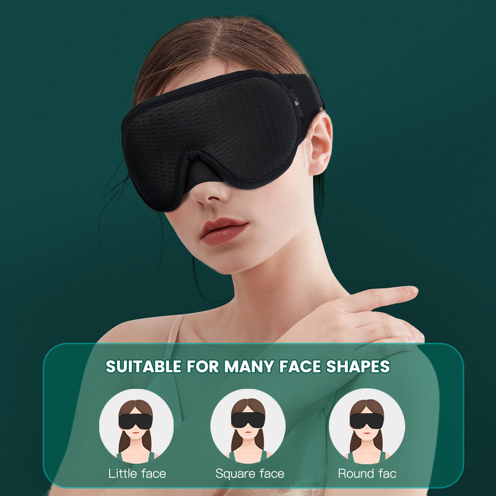 3D Sleep Eye Mask – Light Blocking, Soft and Breathable Eyeshade for Travel and Night Rest