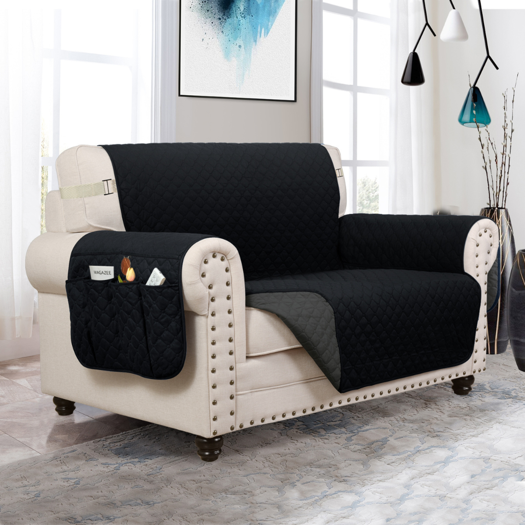 Couch Cover Furniture Protector With Side Pockets And Back Straps Reversible Colors Fall 2025 Pet Friendly