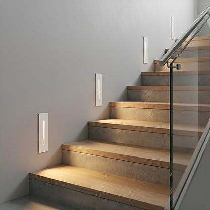 Modern Waterproof White Rectangle LED Waterproof Recessed Stair Lights Step Lights