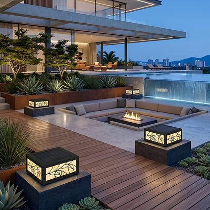 Waterproof Modern Square LED Outdoor Deck Post Lights Pillar Light