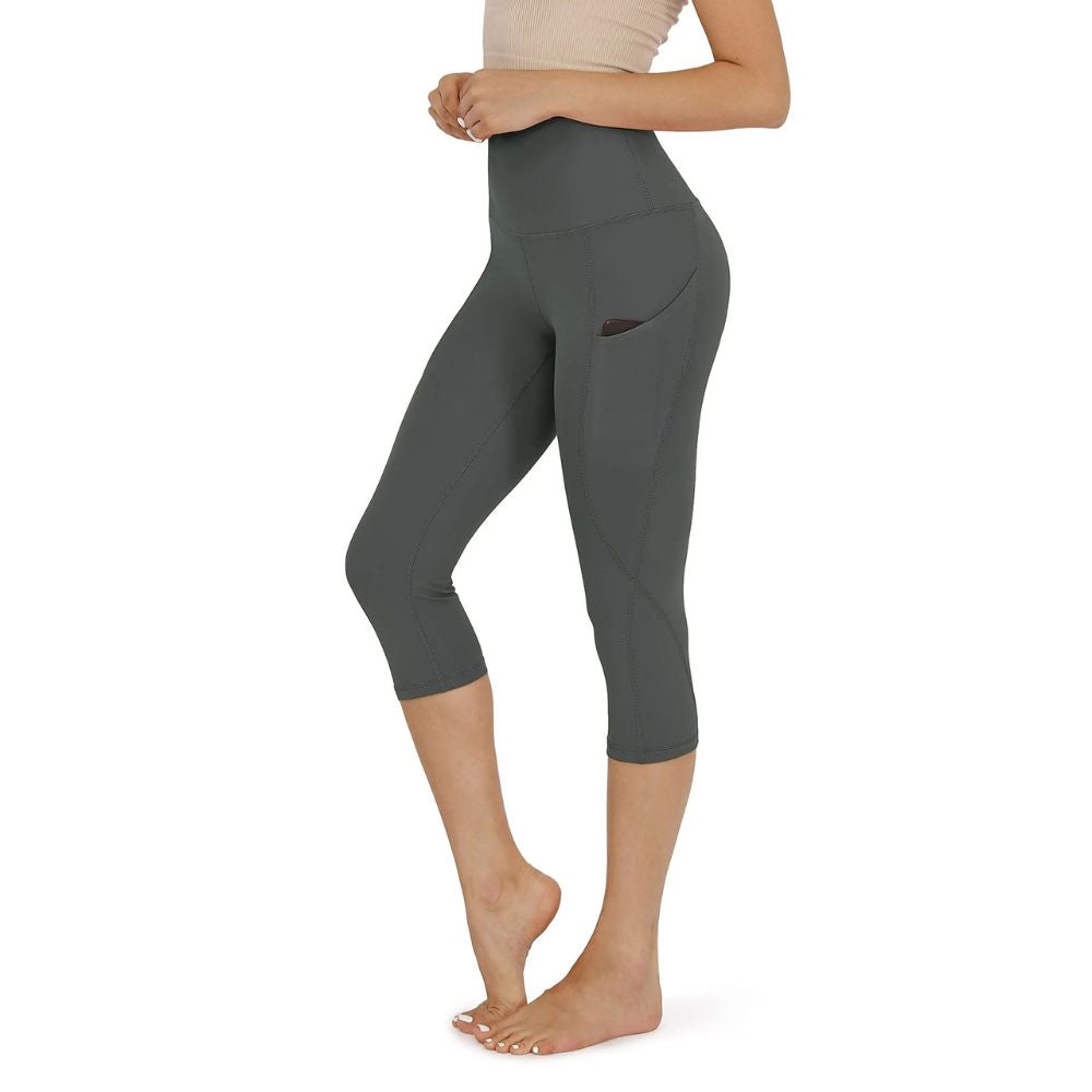 Ladies Capri Cotton Pants Leggings with Pockets
