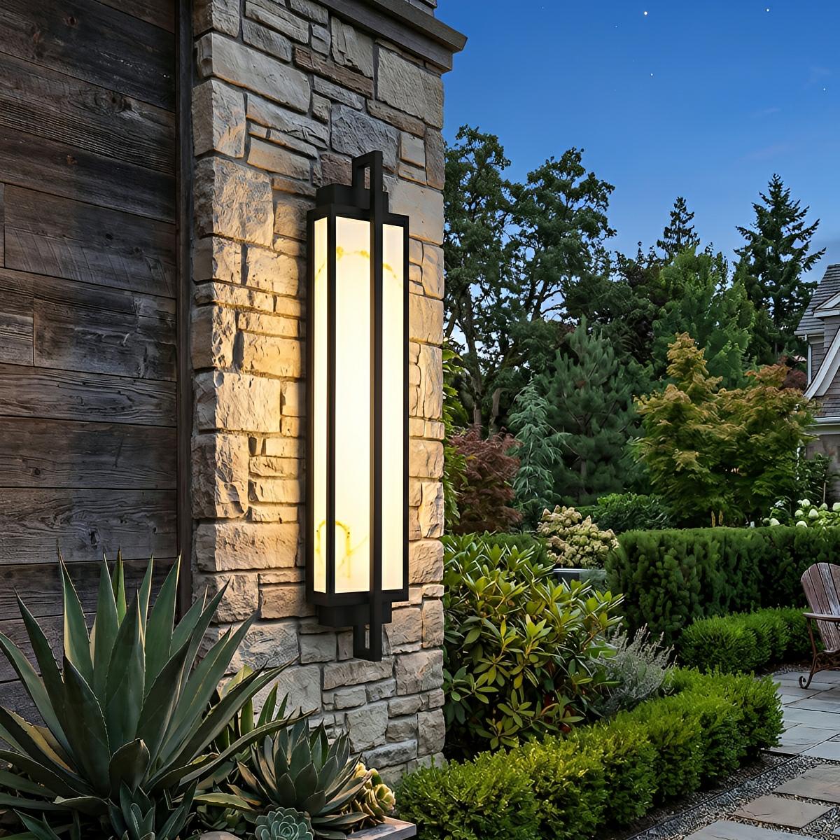 Modern Waterproof Rectangular LED Outdoor Wall Light Sconce