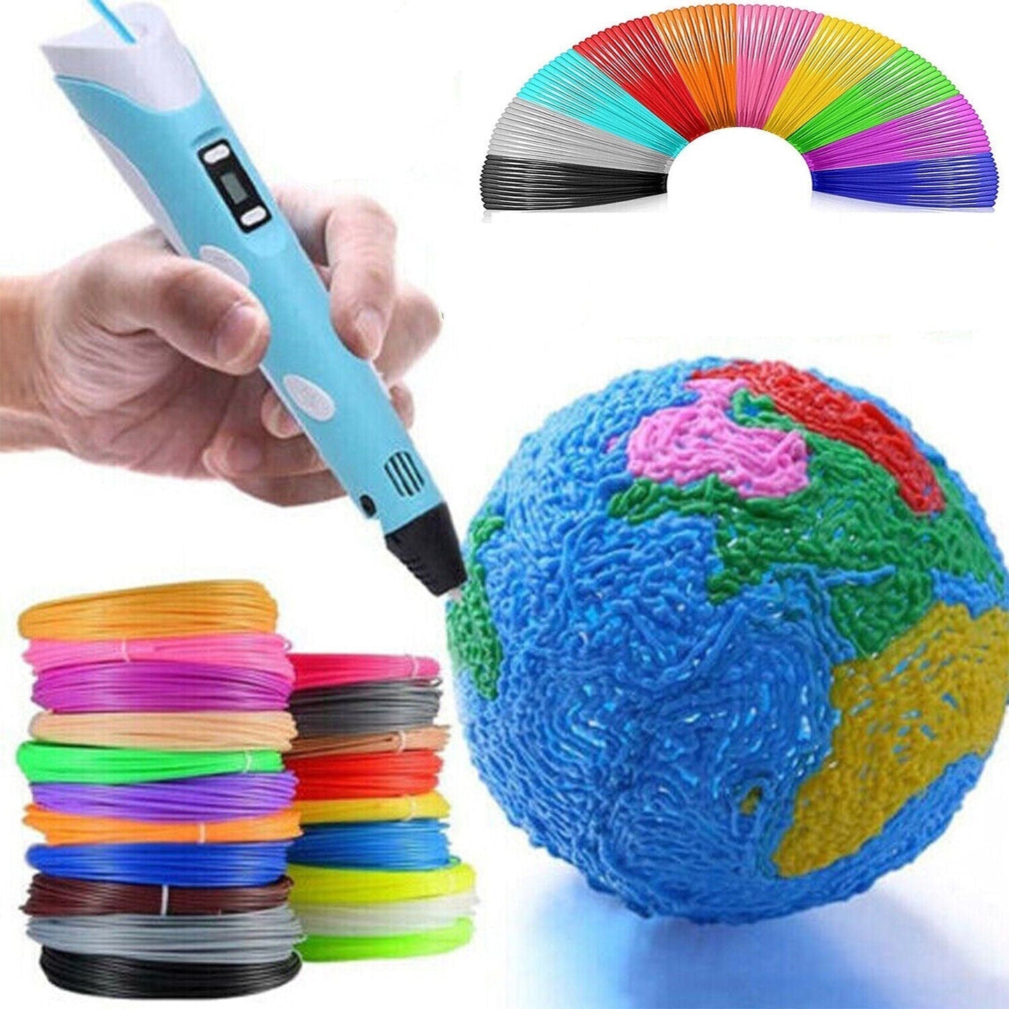 3D Printing Pen For Kids Creative Art Tool Safe No Heat Design Non Toxic Filament Back To School 2025 Gift