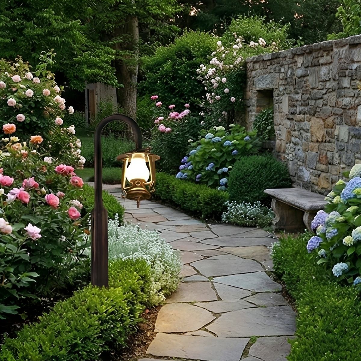 Waterproof Vintage Lantern Outdoor Western Street Lights