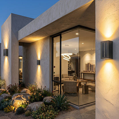 Rectangular Waterproof Up and Down Lights LED Modern Wall Sconce Lighting