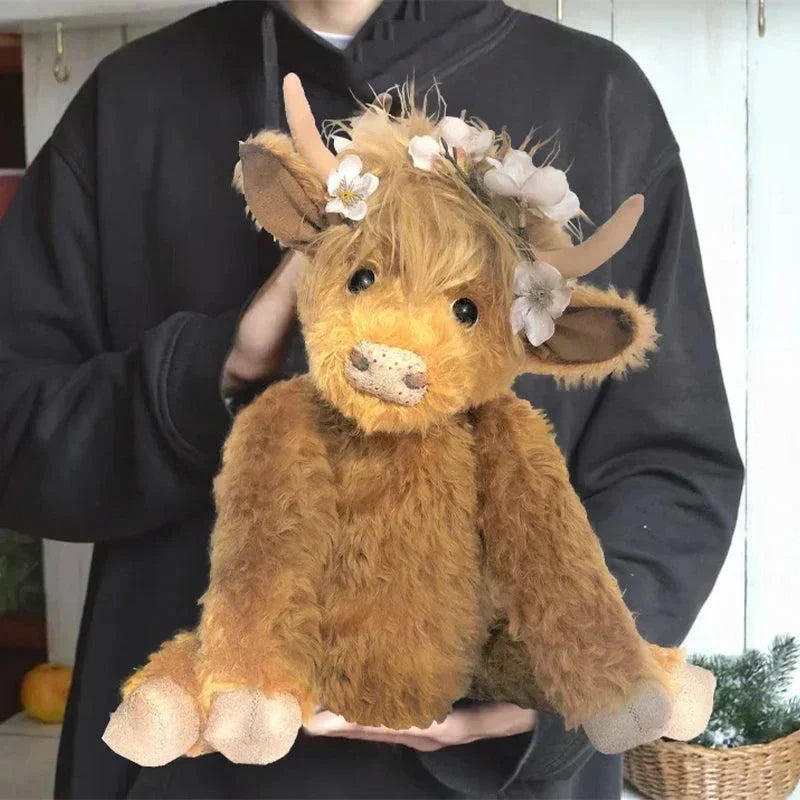 Highland Cow Plush Alpaca Fur Decor Fall 2025 Gift