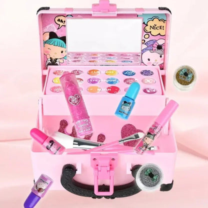 Princess Makeup Play Set for Kids - Safe, Non-Toxic Cosmetic Kit with Lipstick & Eye Shadow
