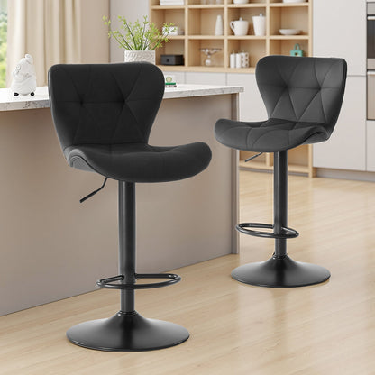 2 Pack Modern Ergonomic Adjustable Swivel Bar Stools - Flare Shack