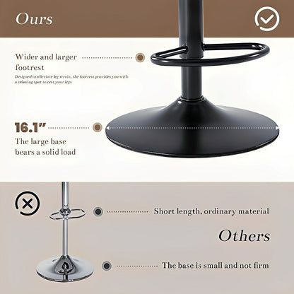2 Pack Modern Ergonomic Adjustable Swivel Bar Stools