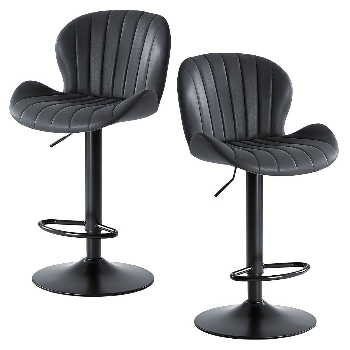 2 Pack Modern Ergonomic Swivel Bar Stools