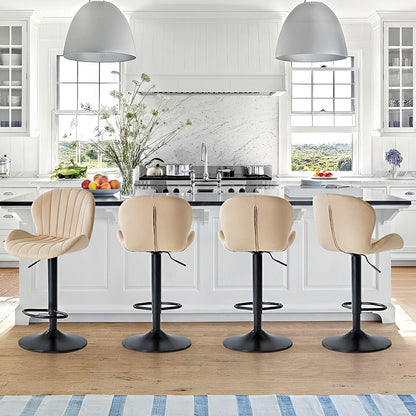 2 Pack Modern Ergonomic Swivel Bar Stools