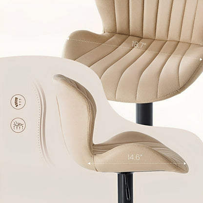 2 Pack Modern Ergonomic Swivel Bar Stools