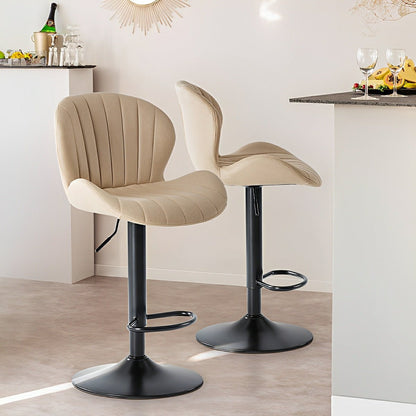 2 Pack Modern Ergonomic Swivel Bar Stools - Flare Shack