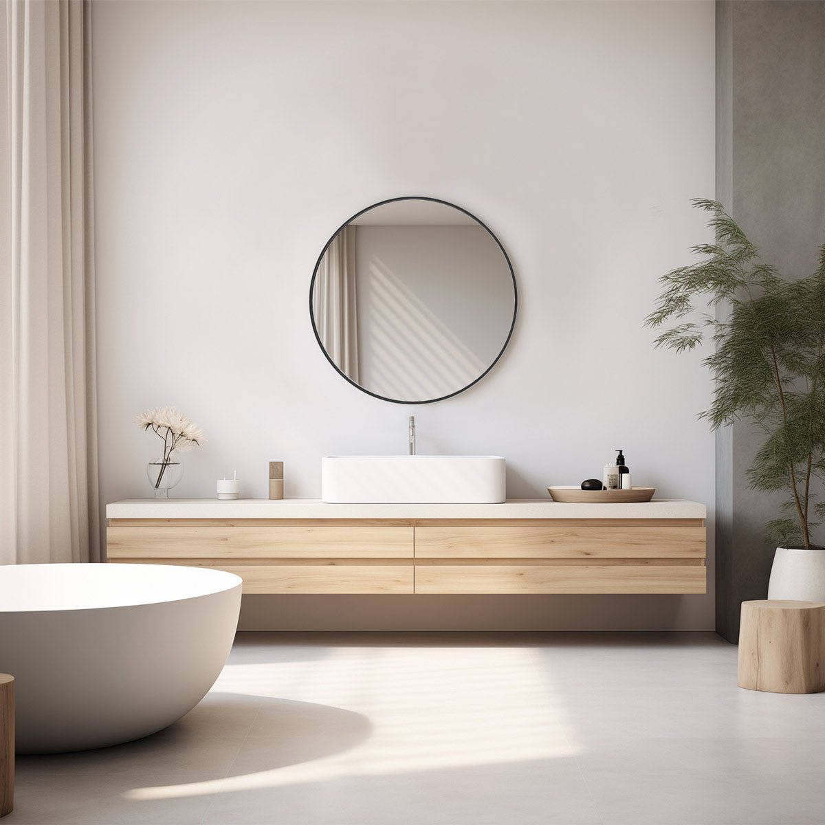 20 inch Round High-definition Wall Makeup Mirror Vanity Mirrors