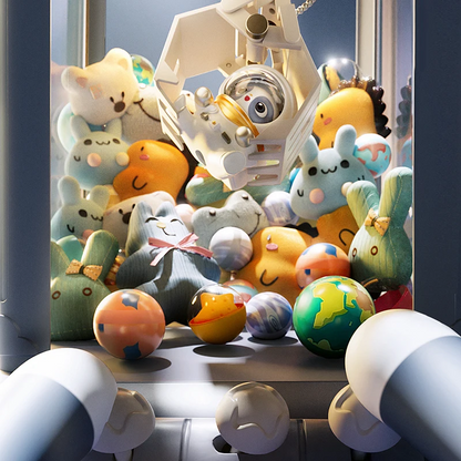 Standard Coin Operated Mini Claw Machine for Kids Arcade Game with Plush Prizes