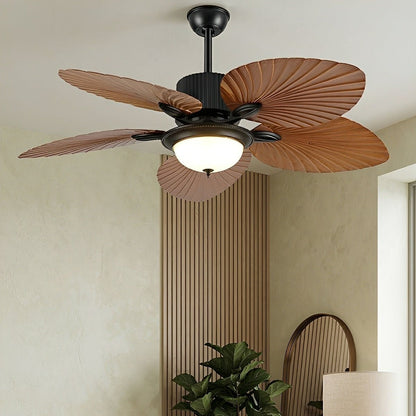 20.47 '' DC Motor Variable Frequency 5-Leaf Palm Leaf Ceiling Fan