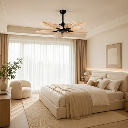 20.47 '' DC Motor Variable Frequency 5-Leaf Palm Leaf Ceiling Fan
