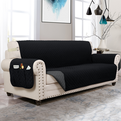 Couch Cover Furniture Protector With Side Pockets And Back Straps Reversible Colors Fall 2025 Pet Friendly