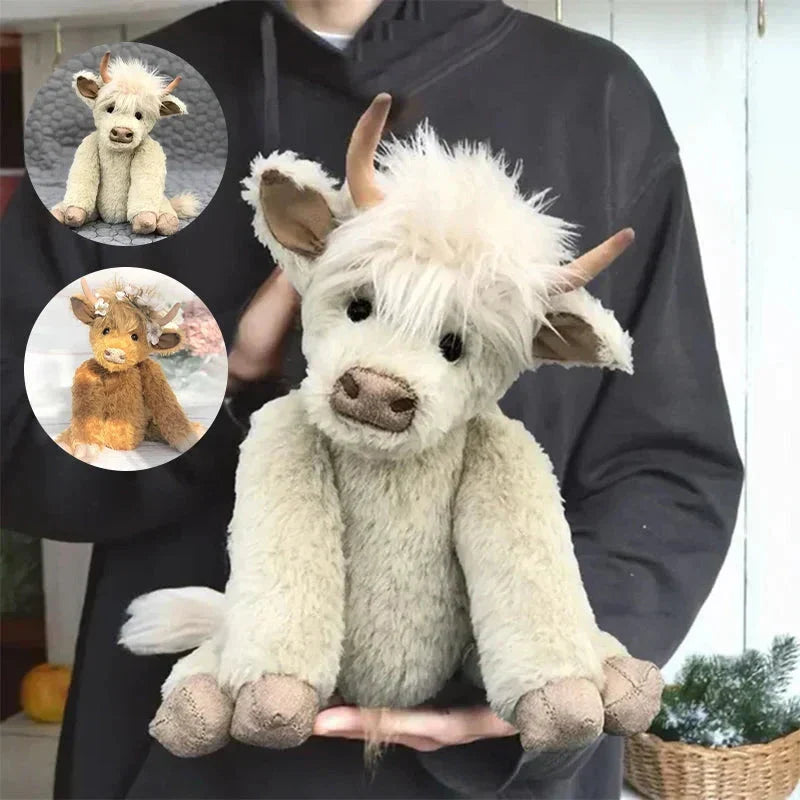 Highland Cow Plush Alpaca Fur Decor Fall 2025 Gift