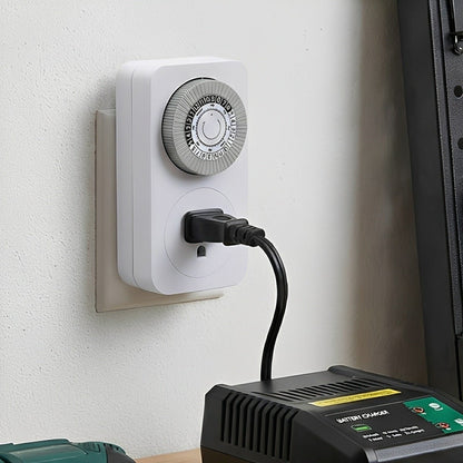 24-H 15A Plug-In Mechanical Outlet Timer Light Timer Switch