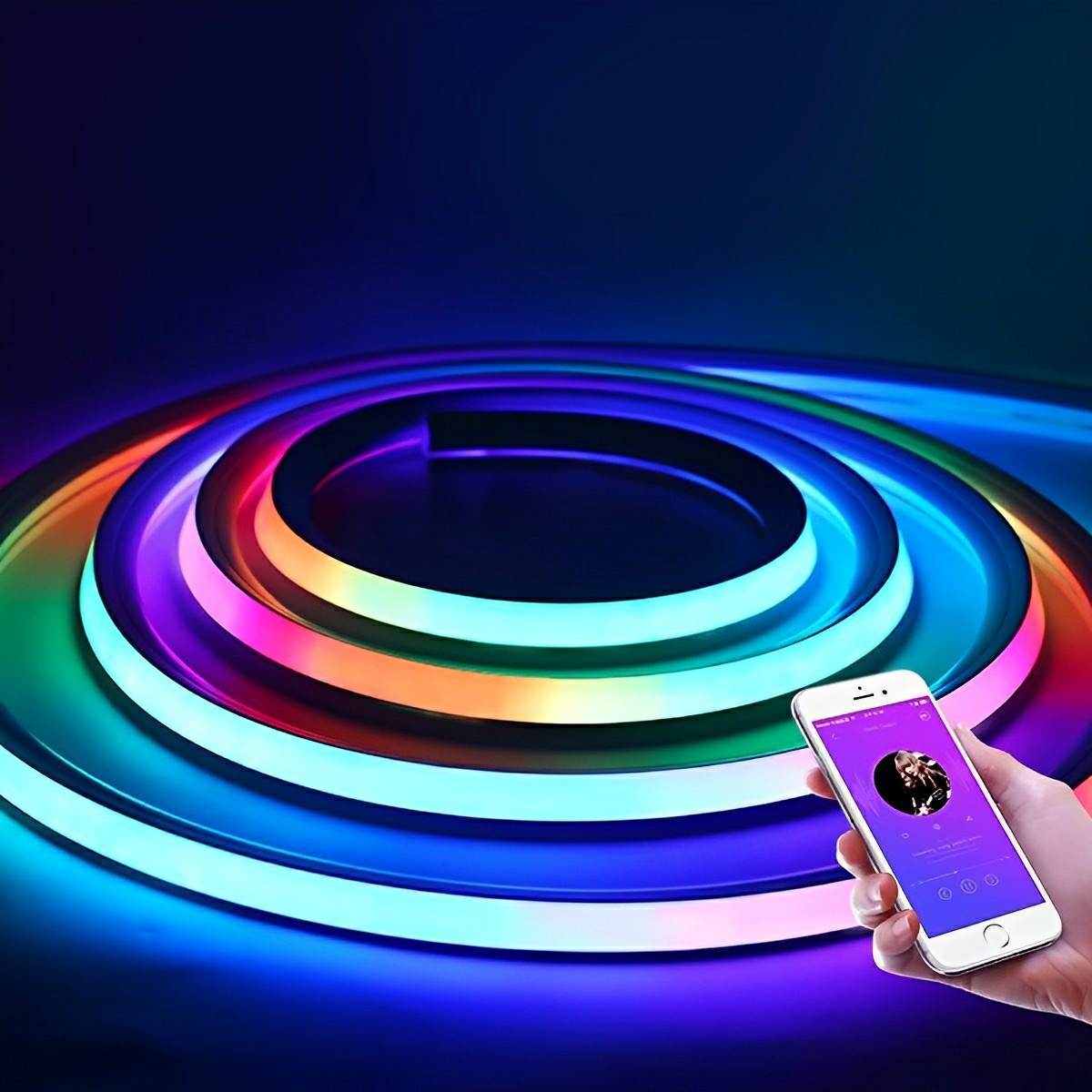 24V Waterproof RGB Outdoor Flexible Neon LED Strip Light 39.37 ''
