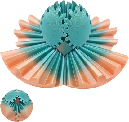 Fidget Gear Ball Steampunk 3D Printed Stress Relief