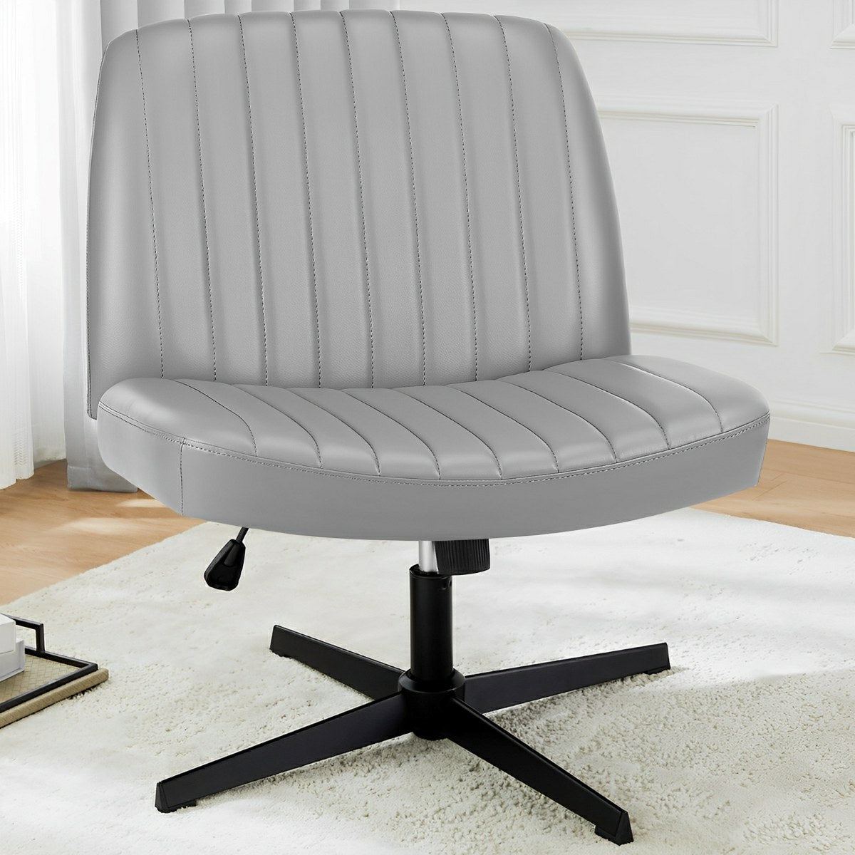 26 inches 360 Swivel Ergonomic Cross - Legged Chair, Home Office Chair - Flare Shack