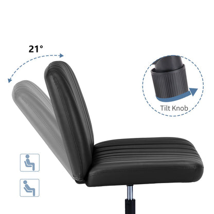 26 inches 360 Swivel Ergonomic Cross-Legged Chair, Home Office Chair