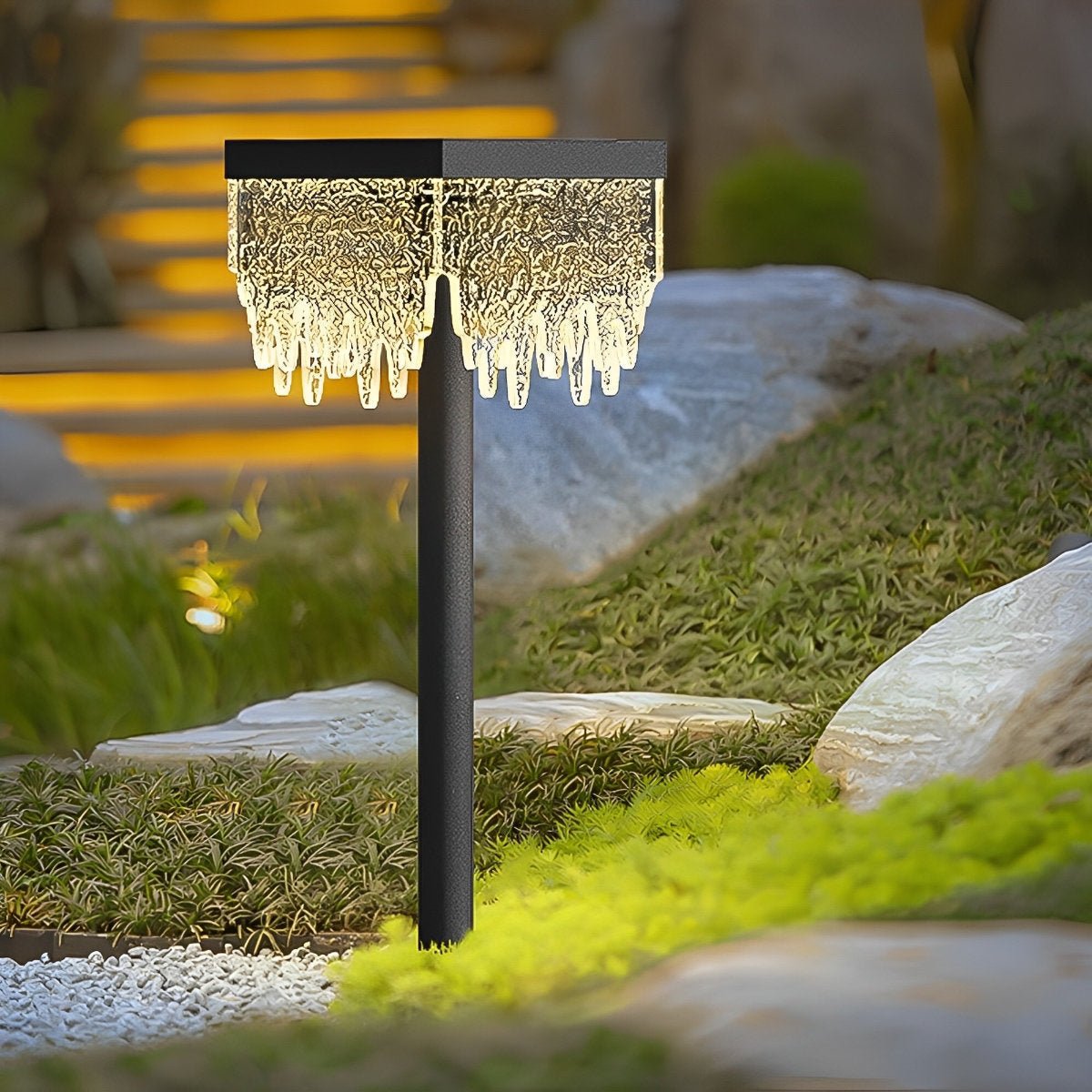 27.56'' Square Waterproof Solar Outdoor Lawn Landscape Light - Flare Shack